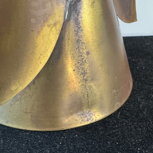 Brass Angel Candleholder Vintage Christmas Decor - Picture 9 of 9